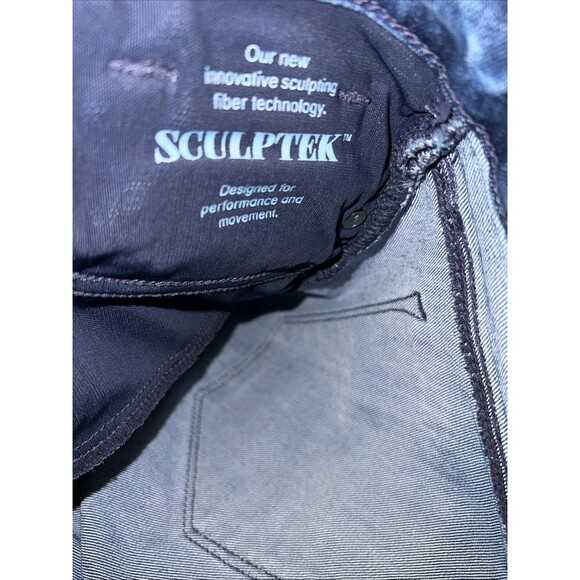 Athleta Size 10T Sculptek Skinny Whiskered Jeans Women's Blue Stretch Denim - Picture 6 of 11